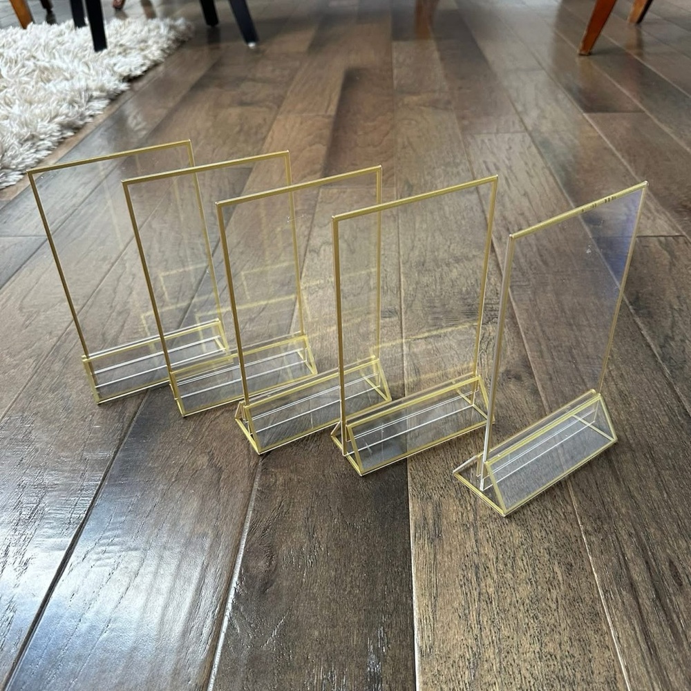 Gold and Clear Acrylic Display Stands